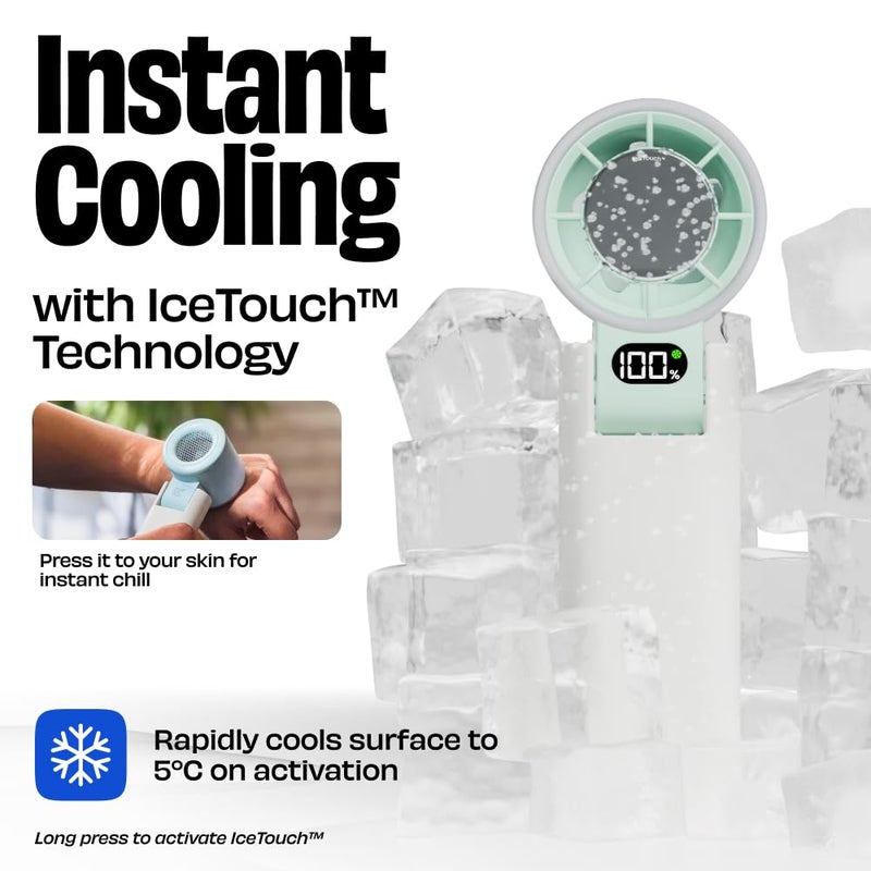 NUUK BFF Personal Hand Fan, 13000 RPM with IceTouch™ | 3600 mAh USB Rechargeable Battery [Up to 10H] | Portable Mini Fan | 100-Speed Dial | For Travel, Office, Makeup & Outdoor | 12-Month Warranty - Image 2