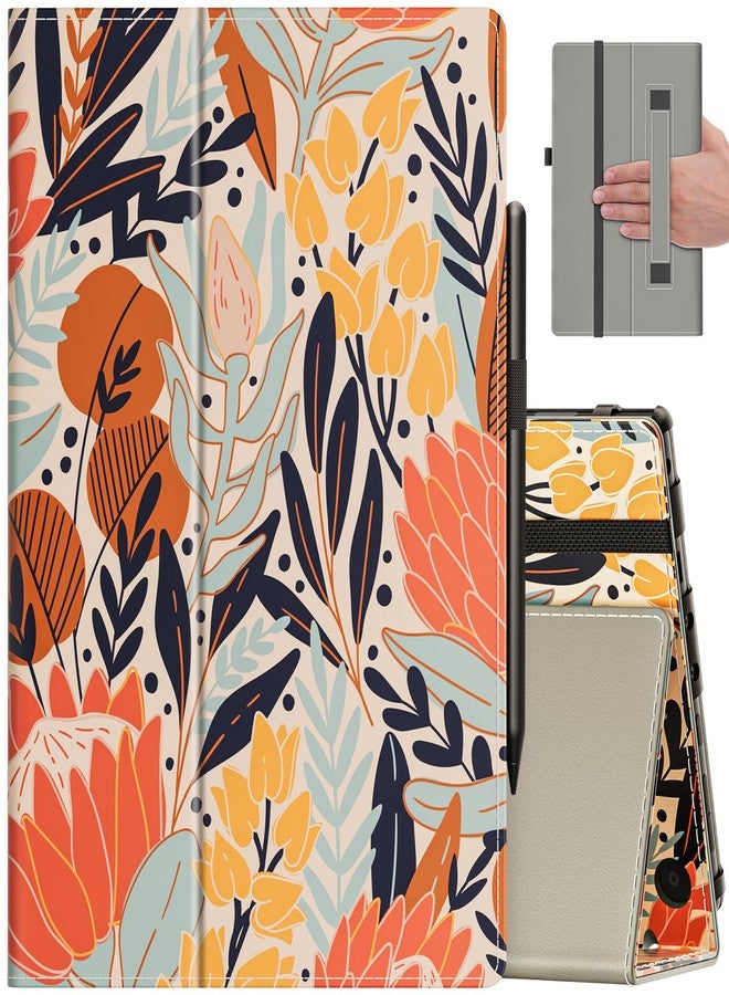 VORI Case for All-New Amazon Kindle Fire HD 10 Tablet (13th/11th Generation 2023/2021 Release) and Fire HD 10 Plus - Slim Folding Stand Folio Cover with Auto Wake/Sleep & Hand Strap, Protea - Image 1