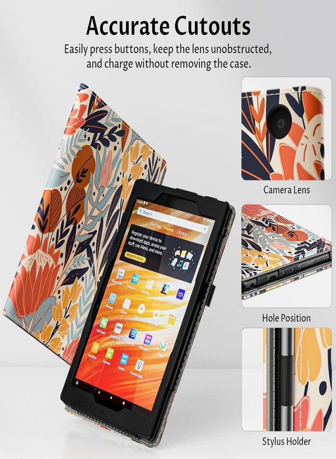 VORI Case for All-New Amazon Kindle Fire HD 10 Tablet (13th/11th Generation 2023/2021 Release) and Fire HD 10 Plus - Slim Folding Stand Folio Cover with Auto Wake/Sleep & Hand Strap, Protea - Image 5