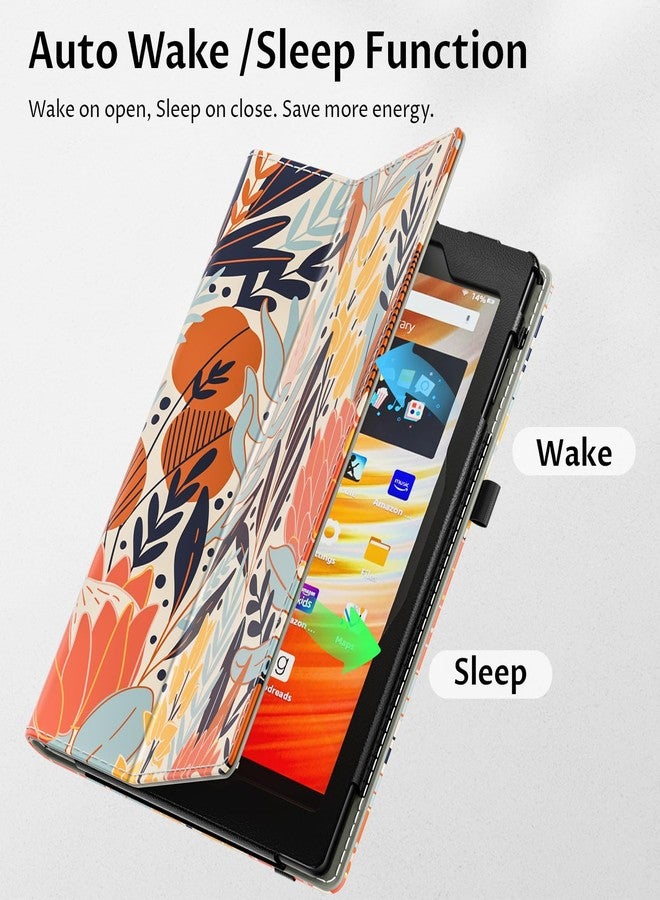 VORI Case for All-New Amazon Kindle Fire HD 10 Tablet (13th/11th Generation 2023/2021 Release) and Fire HD 10 Plus - Slim Folding Stand Folio Cover with Auto Wake/Sleep & Hand Strap, Protea - Image 3