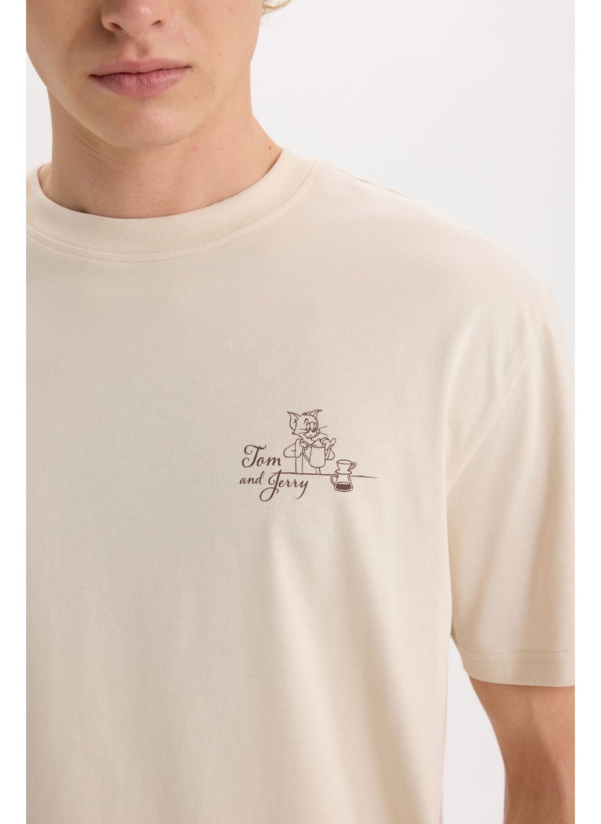 DeFacto Man Regular Fit Tom & Jerry Licensed Crew Neck Printed T-Shirt  - Image 5