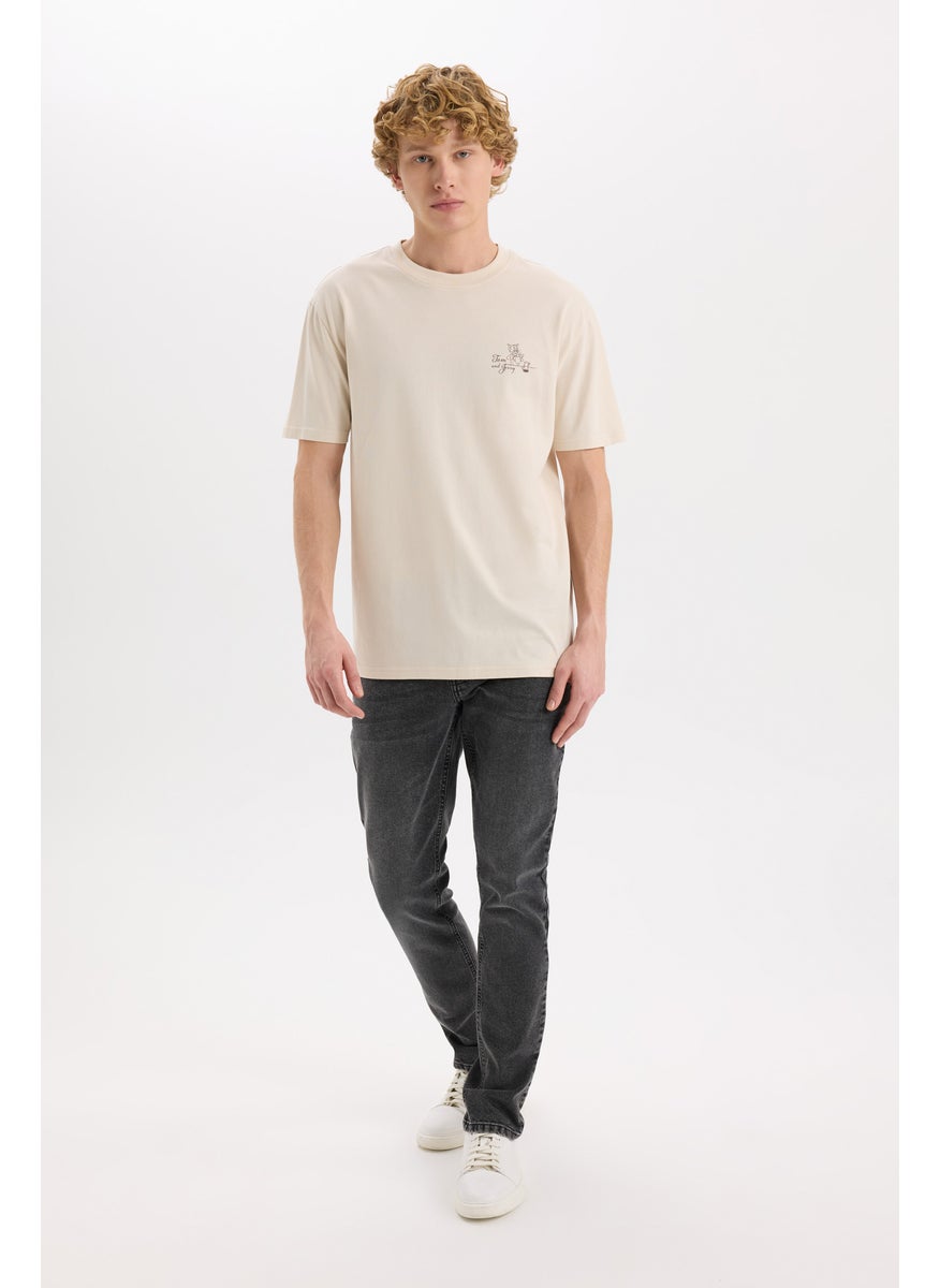 DeFacto Man Regular Fit Tom & Jerry Licensed Crew Neck Printed T-Shirt  - Image 4