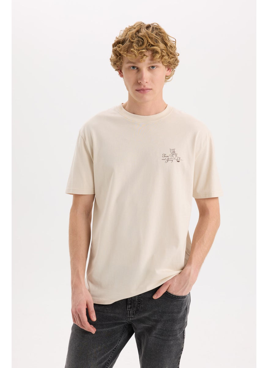 DeFacto Man Regular Fit Tom & Jerry Licensed Crew Neck Printed T-Shirt  - Image 2