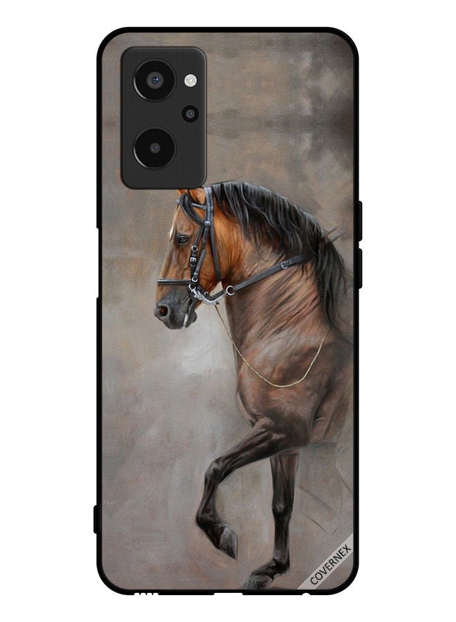 Covernex Protective Case Cover For Realme 9i Vintage Picture Of Horse - Image 1