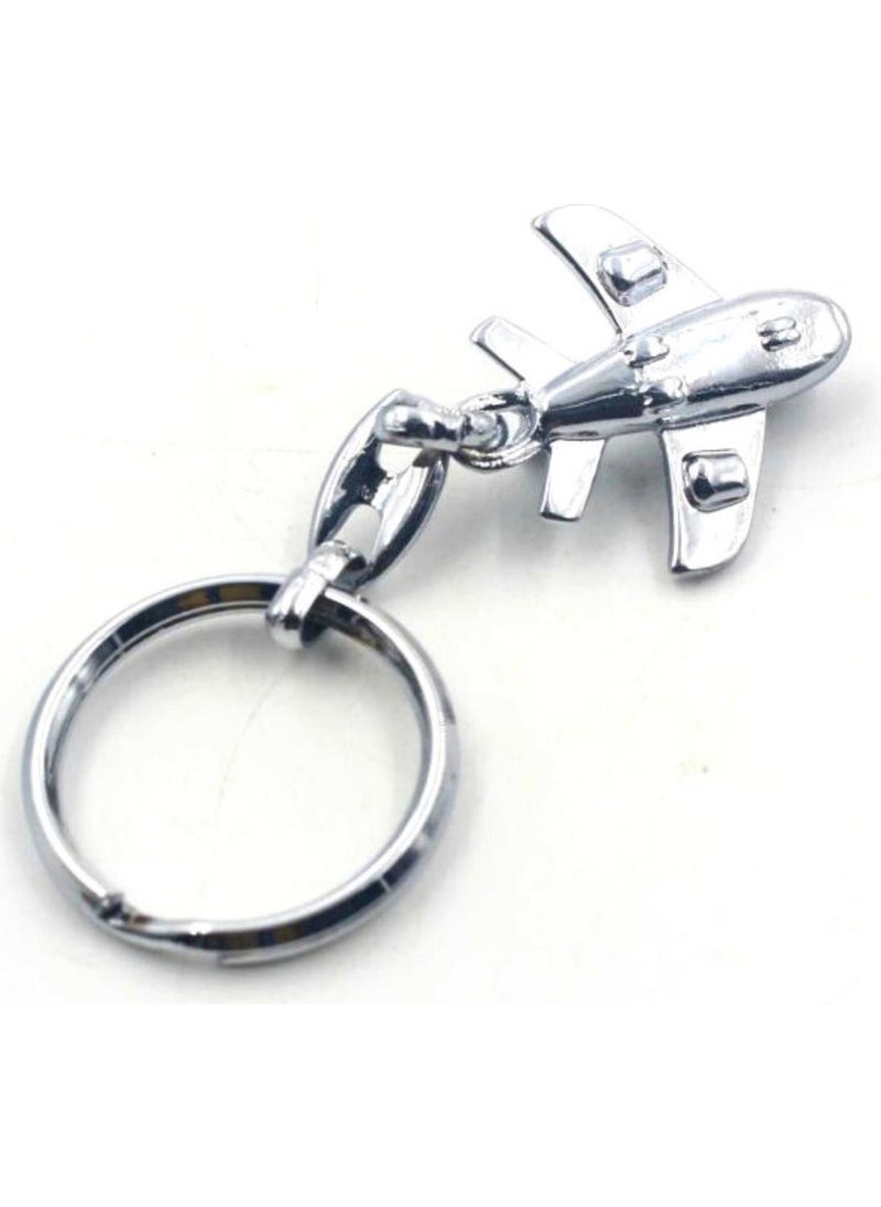 HELLOVE Metal Airplane Keychain Gift Key Ring Bag Accessory For Aviators  - Image 1