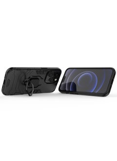 RICOONLINE Protective Phone Case Cover for iPhone13 Pro with Ring Stand Black  - Image 4