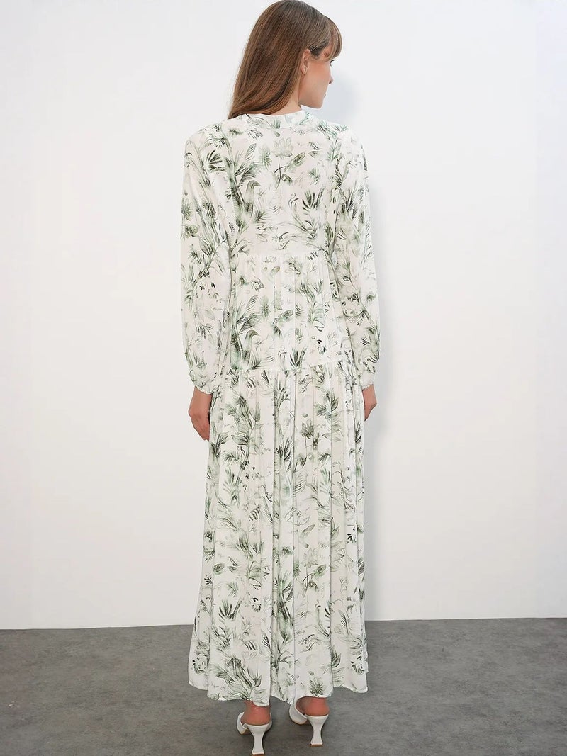 BIG DART BDART Patterned V-Neck Maxi Dress - Image 4