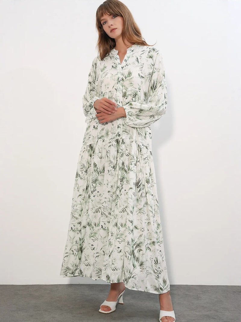 BIG DART BDART Patterned V-Neck Maxi Dress - Image 3