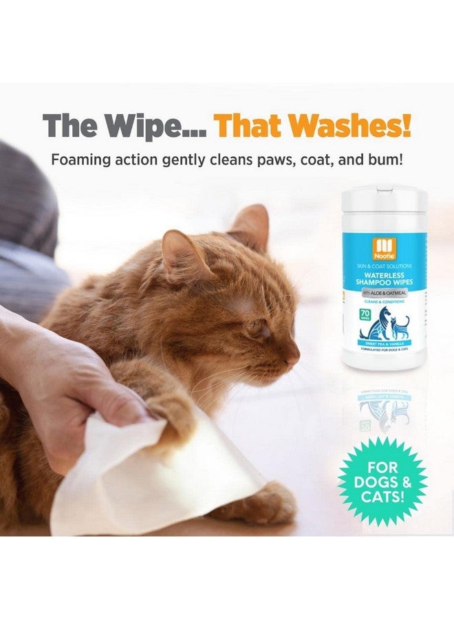 nootie Nootie Waterless Shampoo Wipes for Dogs & Cats - Value Pack, 210 Count - Long Lasting Sweet Pea Vanilla Fragrance - Sold in Over 10,000 Vet Clinics and Pet Stores Worldwide, Made in USA - Image 4