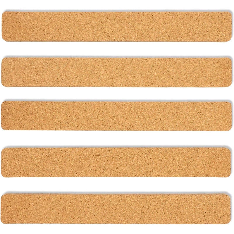 Infinite Curiosity Cork Board Strips for Walls - Easy Install Cork Strips - Borderless Bulletin Board - Photo & Note Display for Office & Classroom Decor - 11.95 x 1.5 in 6 Pack Brown - Image 1