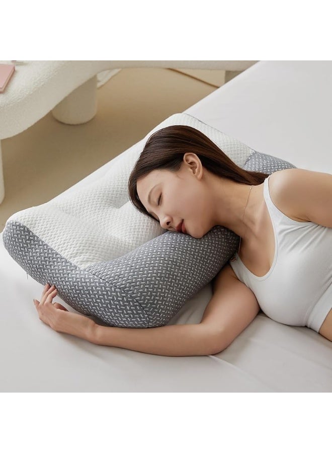 Denx Memory Foam Pillow for Sleeping & Pain Relief, Neck Support Pillow & Ergonomic Bed Pillow with Breathable Washable Cover, Comfortable Sleeping Pillow for Side, Back & Stomach Sleepers - Image 4