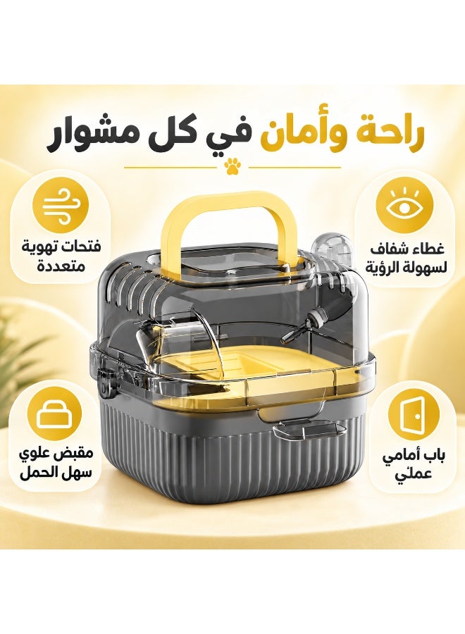 Portable Hamster Cage for Outdoor Travel - 2 Tier Hamster House Spacious Villa - Small Breathable Pet Carrier - Image 2