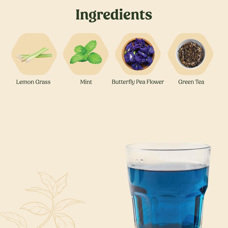 Mittal Teas Mystical Blue Herbal Tea | 20 Eco-Friendly Pyramid Bags | 100% Organic Butterfly Pea Flower | Antioxidant-Rich & Caffeine-Free | 40 GM - Image 2