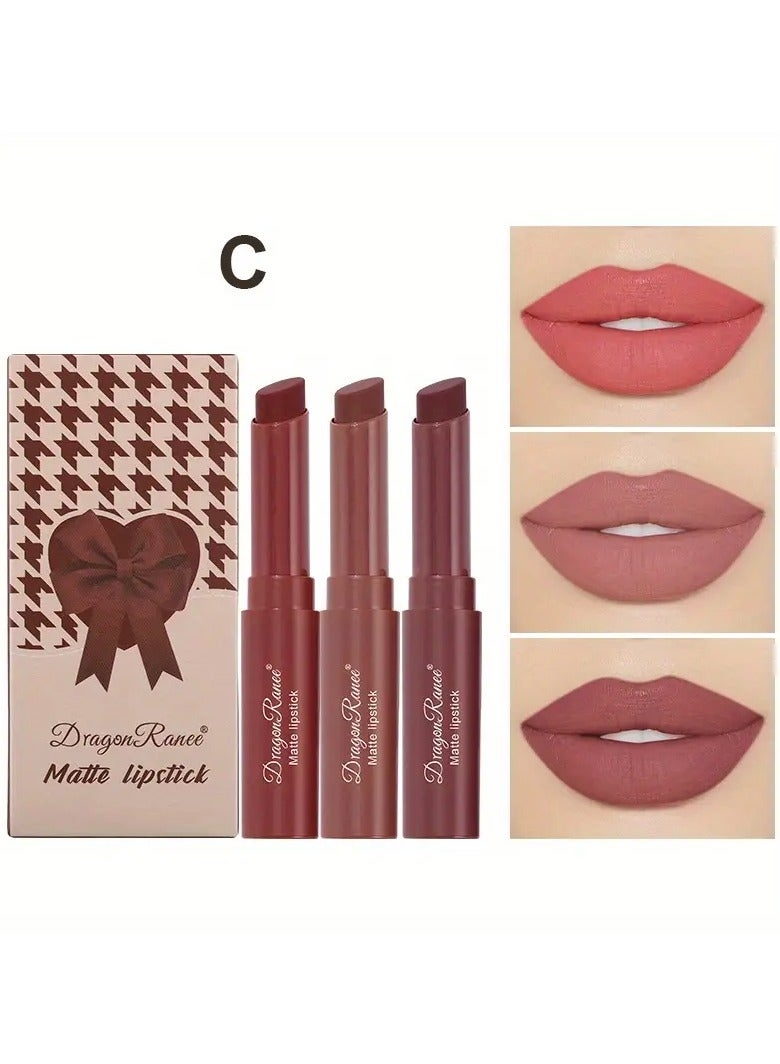 Dragon Ranee مجموعة 3 قطع من قلم أحمر الشفاه سهل التلوين - Image 1