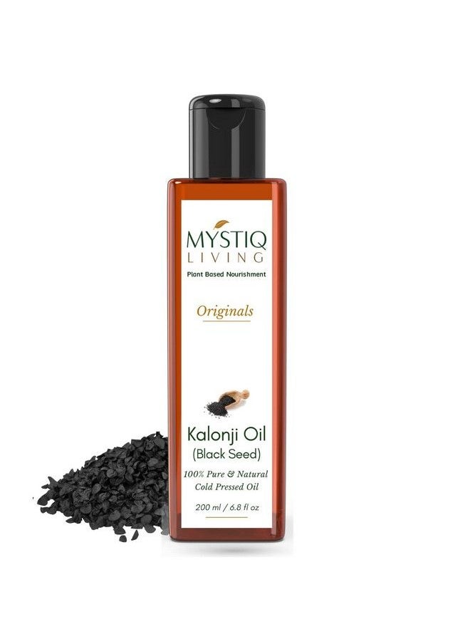 MYSTIQ LIVING - Originals Kalonji Oil Onion Black Seed Oil Nigella Sativa; Hair Growth & Skin ; Cold Pressed Pure And Natural 200 Ml - Image 1