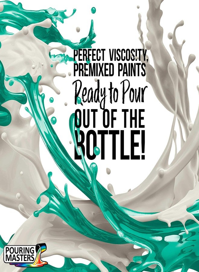 POURING MASTERS Aquamarine Acrylic Ready to Pour Pouring Paint - Premium 32-Ounce Pre-Mixed Water-Based - for Canvas, Wood, Paper, Crafts, Tile, Rocks and More - Image 2