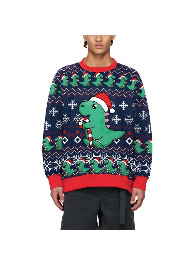 إسكدنيا جنس واحد عيد الميلاد القفز كرتون مطبوعة سترة سويتشرت الخريف الشتاء قمم الملابس - Image 1