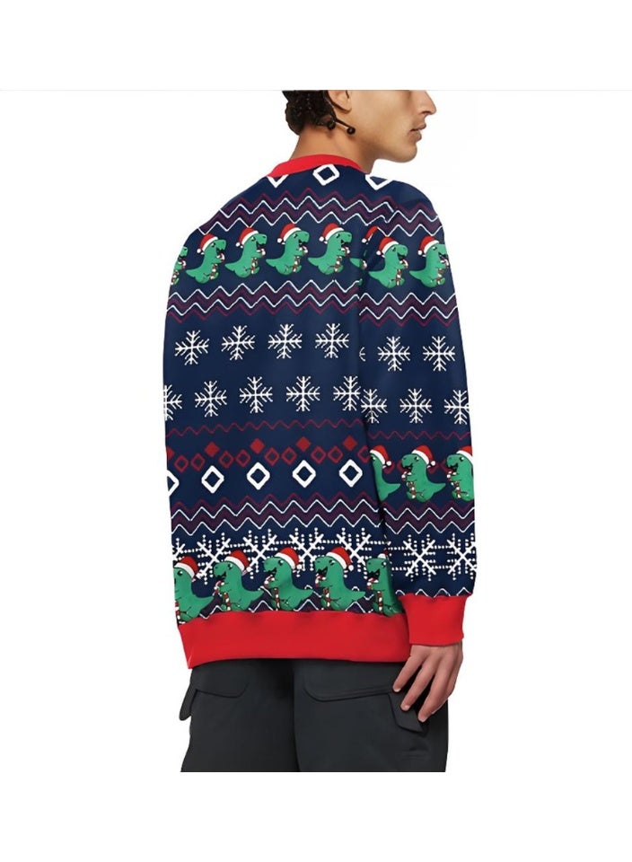 إسكدنيا جنس واحد عيد الميلاد القفز كرتون مطبوعة سترة سويتشرت الخريف الشتاء قمم الملابس - Image 2