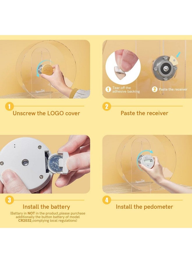 Niteangel Accurately Hamster Wheel Pedometer- Small Animal Step Counter for Niteangel Super-Silent Hamster Wheel | Acrylic Wheel | Wooden Wheel (Niteangel Wheel Pedometer) - Image 3