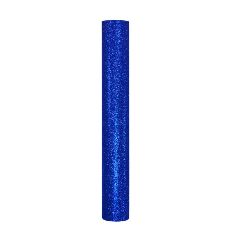 HTV Roll: Royal Blue Premium PET Polyester Film - 3D Feel Irregular Flash Frosted Effect Fade-Resistant HTV for DIY Heat Transfer on Textiles, T-Shirts, Hats and Handbags - Image 1