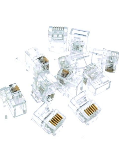 موصل قابس هاتف 6P6C RJ12 RJ11 25 قطعة