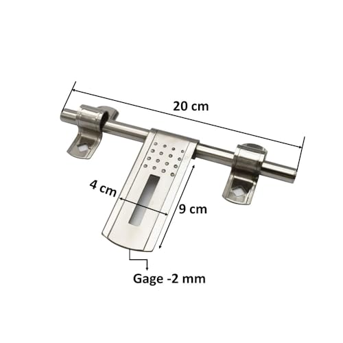RAB Aldrop Stainless Steel Aldrop for Main Doors (Code:- ALD 8" DOT, Size:- 2mm Full Gage, Pack of 4 PCS) - Image 3