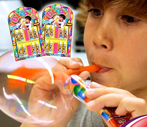 JA-RU Bloonies Magic Plastic Bubbles Variety Pack (8 Tubes per Pack) | Kids Super Elastic Bubble Balloons | Blow Up Balloons with Straw | Bubble Tube Party Favors and Gifts Fidget Toy.774-1B - Image 2
