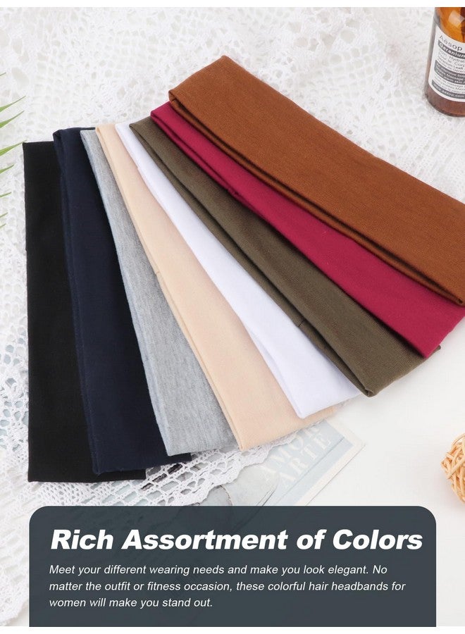 إسكدنيا مجموعة من 8 عصابات رأس رياضية للنساء غير قابلة للانزلاق ومطاطة وعصابة شعر ناعمة وإكسسوارات شعر للارتداء اليومي والتمرين واليوجا والجري - Image 4