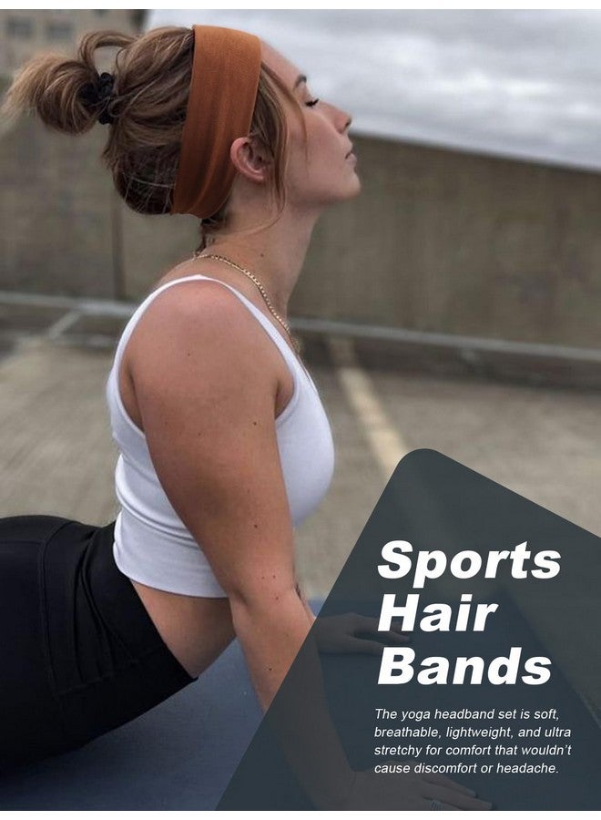 إسكدنيا مجموعة من 8 عصابات رأس رياضية للنساء غير قابلة للانزلاق ومطاطة وعصابة شعر ناعمة وإكسسوارات شعر للارتداء اليومي والتمرين واليوجا والجري - Image 2