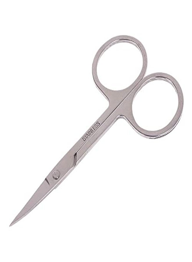 Toolbux tainless Steel Beauty Makeup Mini Small Scissors Size Eyebrow Nose Hair Manicure Pedicure Shears Cosmetics Tool (4.5 inch) - Image 1