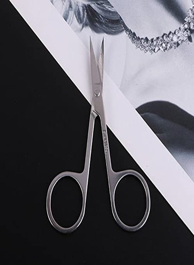 Toolbux tainless Steel Beauty Makeup Mini Small Scissors Size Eyebrow Nose Hair Manicure Pedicure Shears Cosmetics Tool (4.5 inch) - Image 3