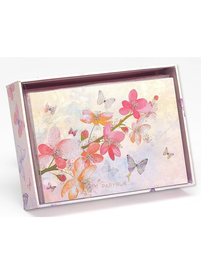 Papyrus Blank Cards With Envelopes For Thank You Birthday Thinking Of You And All Occasions Blossoms 12 Count - Image 5