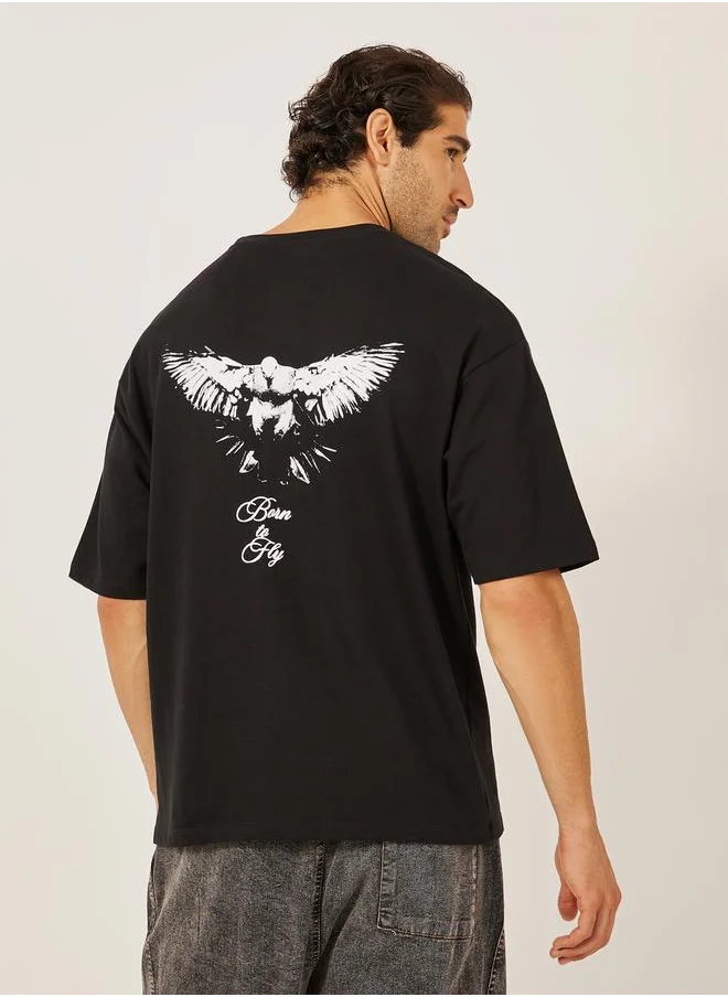 ستايلي Graphic Print Oversized T-Shirt