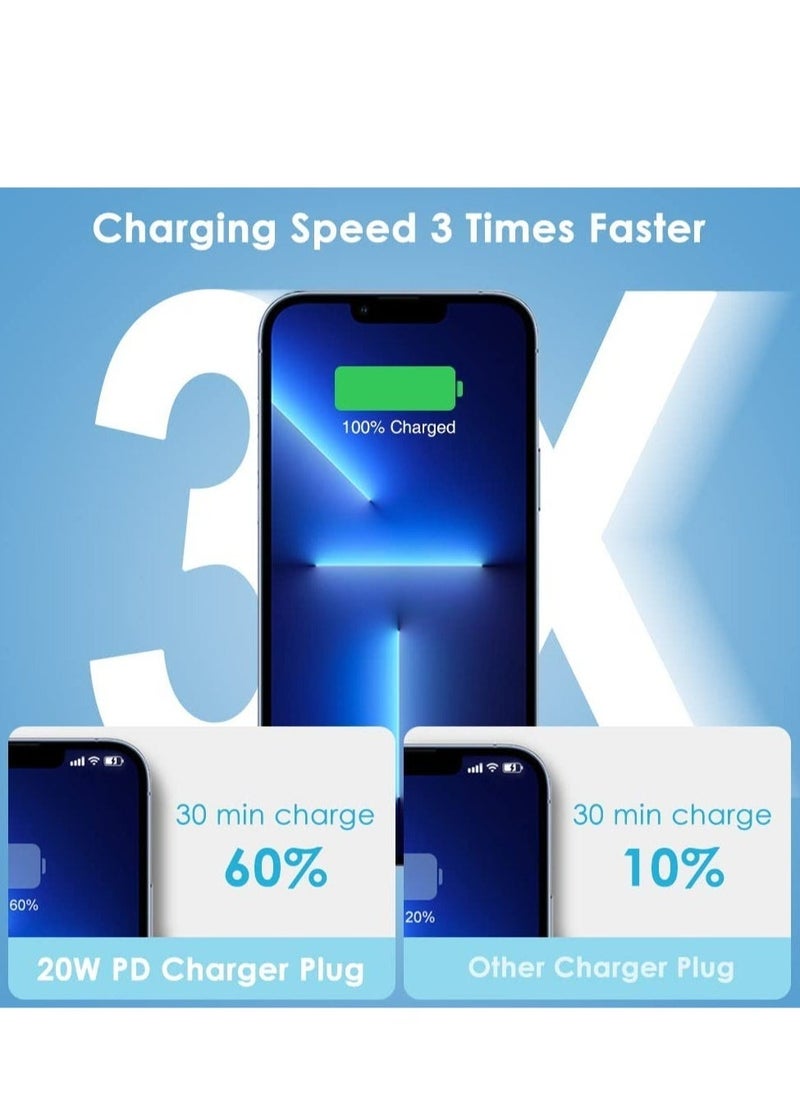 Beauenty - iPhone 20W Charger 【Apple MFi Certified】 USB C Plug Fast Charge and USB C to Lightning Cable 2M PD Power Adapter Compatible with iPhone 13 Pro Max 13 12 SE2020 11 XR XS Max X 8 Plus iPad Pro Air Mini - Image 1