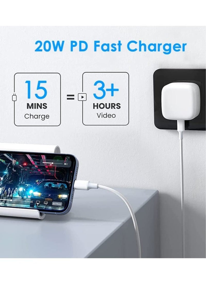 Beauenty - iPhone 20W Charger 【Apple MFi Certified】 USB C Plug Fast Charge and USB C to Lightning Cable 2M PD Power Adapter Compatible with iPhone 13 Pro Max 13 12 SE2020 11 XR XS Max X 8 Plus iPad Pro Air Mini - Image 1