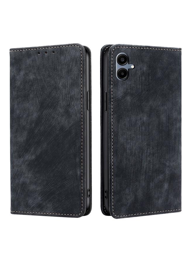 S-TOP Case For Samsung Galaxy A06 RFID Anti-theft Brush Magnetic Leather Phone Case - Image 1