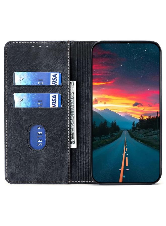 S-TOP Case For Samsung Galaxy A06 RFID Anti-theft Brush Magnetic Leather Phone Case - Image 3