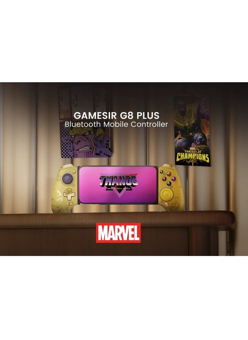 General - Professional Wireless Gamepad GameSir G8 Plus Thanos Bluetooth Mobile Gaming Controller for Android / iOS / Switch / Steam / Tablet / PC with Hall Effect Joysticks Hall Trigger 6-Axis Gyro 1000mAh Battery Gold - Image 1