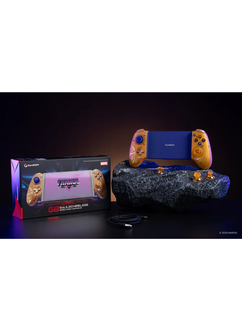 General - Professional Wireless Gamepad GameSir G8 Plus Thanos Bluetooth Mobile Gaming Controller for Android / iOS / Switch / Steam / Tablet / PC with Hall Effect Joysticks Hall Trigger 6-Axis Gyro 1000mAh Battery Gold - Image 1