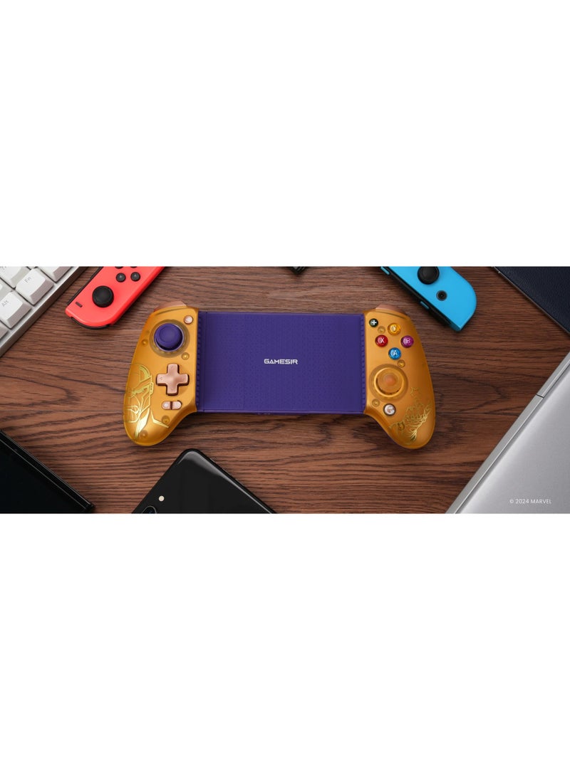 General - Professional Wireless Gamepad GameSir G8 Plus Thanos Bluetooth Mobile Gaming Controller for Android / iOS / Switch / Steam / Tablet / PC with Hall Effect Joysticks Hall Trigger 6-Axis Gyro 1000mAh Battery Gold - Image 1