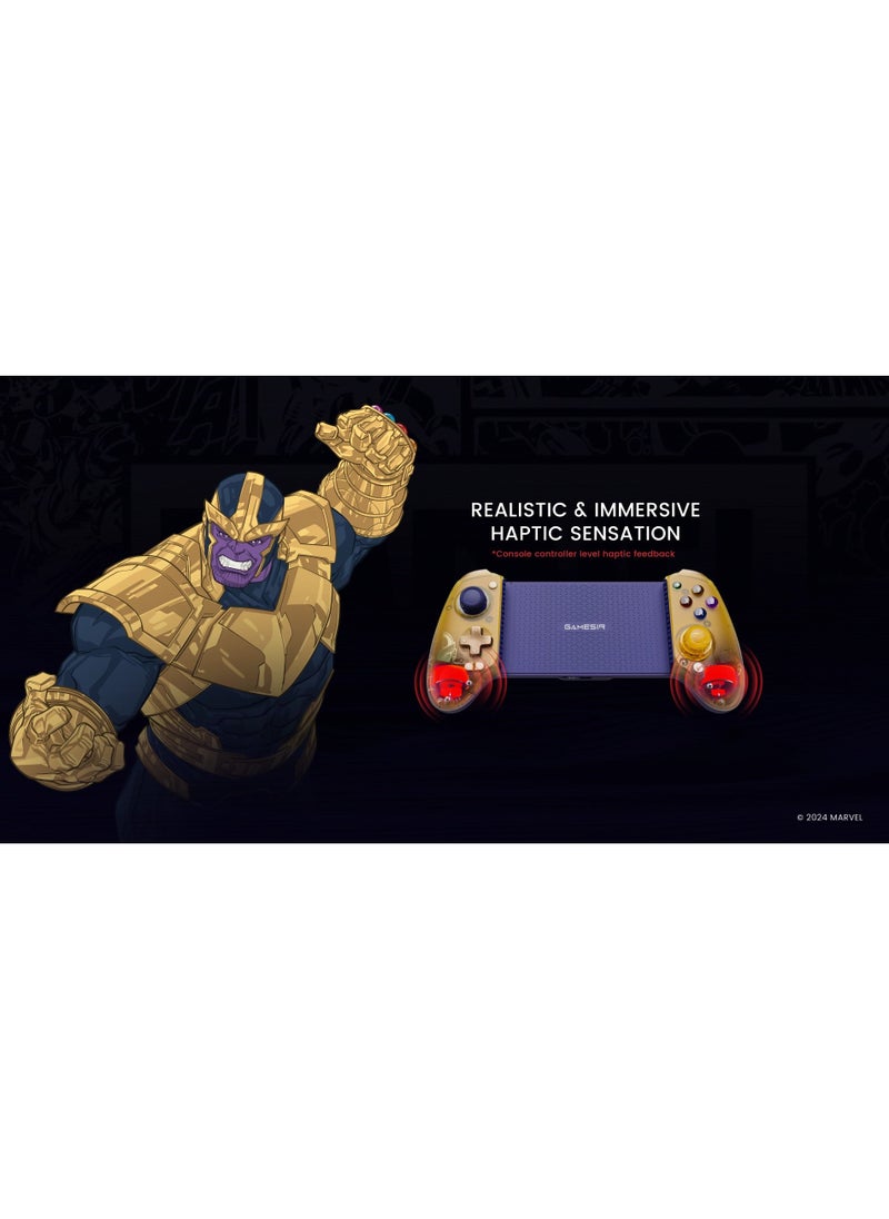 General - Professional Wireless Gamepad GameSir G8 Plus Thanos Bluetooth Mobile Gaming Controller for Android / iOS / Switch / Steam / Tablet / PC with Hall Effect Joysticks Hall Trigger 6-Axis Gyro 1000mAh Battery Gold - Image 1