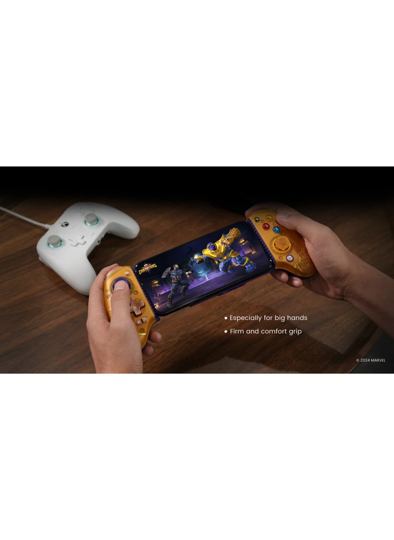 General - Professional Wireless Gamepad GameSir G8 Plus Thanos Bluetooth Mobile Gaming Controller for Android / iOS / Switch / Steam / Tablet / PC with Hall Effect Joysticks Hall Trigger 6-Axis Gyro 1000mAh Battery Gold - Image 1