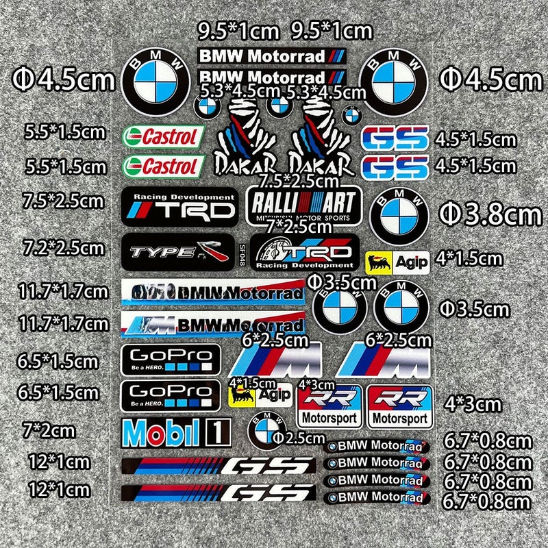 Generic BMW Motorcycle Reflective Stickers Decals BMW 