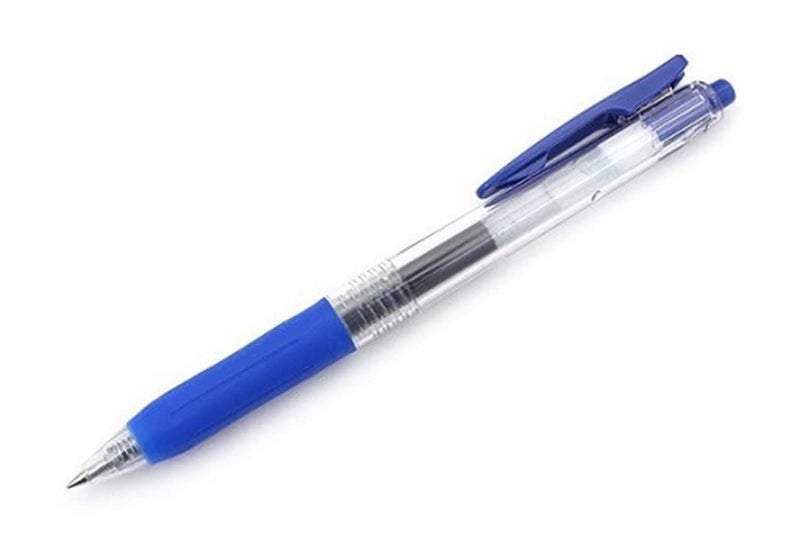 Zebra Sarasa Clip Gel Pen – 0.5 mm Tip, Blue Ink, Box of 12