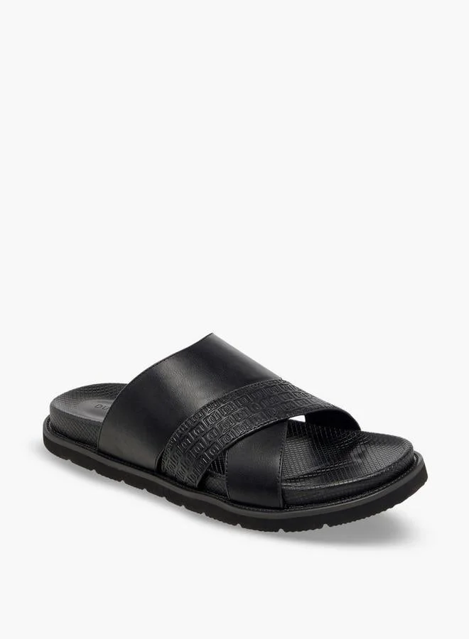 دوتشيني Men Textured Slip-On Comfort Sandals