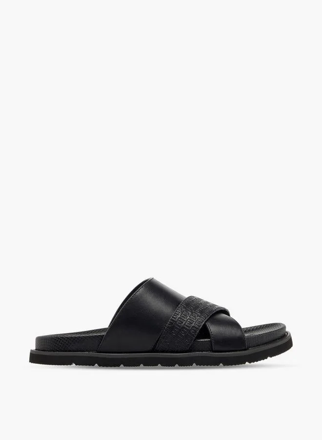 دوتشيني Men Textured Slip-On Comfort Sandals