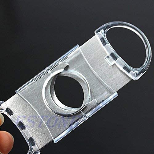 KANABEE Stainless Steel Double Blade Cigar Cutter Scissors Plastic Handle Portable Tool - Image 3