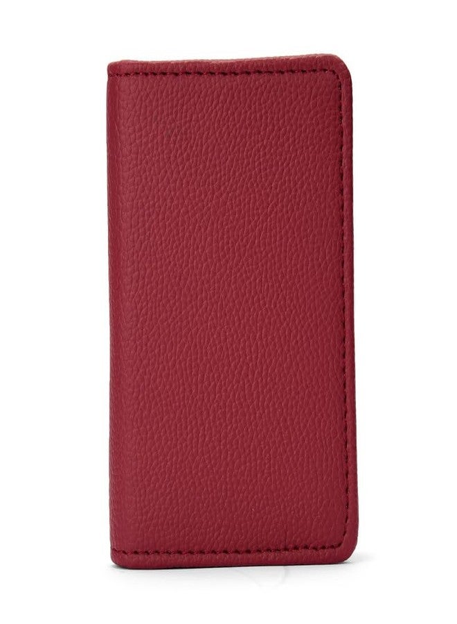 essart PU Leather Key Case Pouch Wallet Set of 3 Keychain Key Pouch Holder Men & Women Key Pouch Holder, Bank Locker Key Pouch with 6 Hooks Zipper Closure Black-Brown-Cherry - Image 3