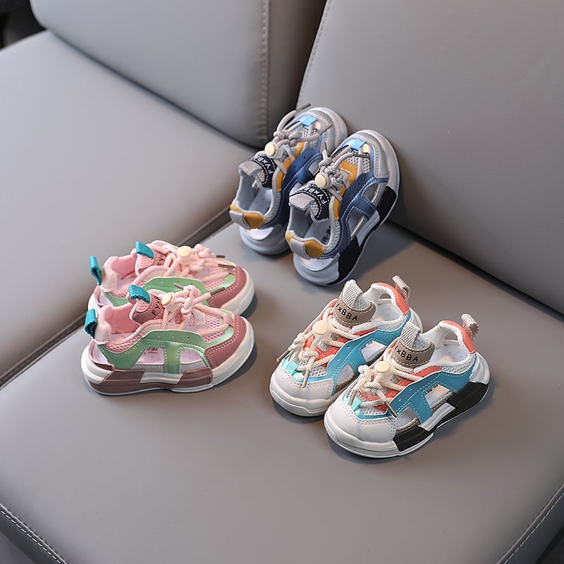 Girls' Sneaker Swivel Button 2025 Autumn New Children'S Torre Shoes Breathable Mesh All-Match Running Shoes Trendy - Image 2