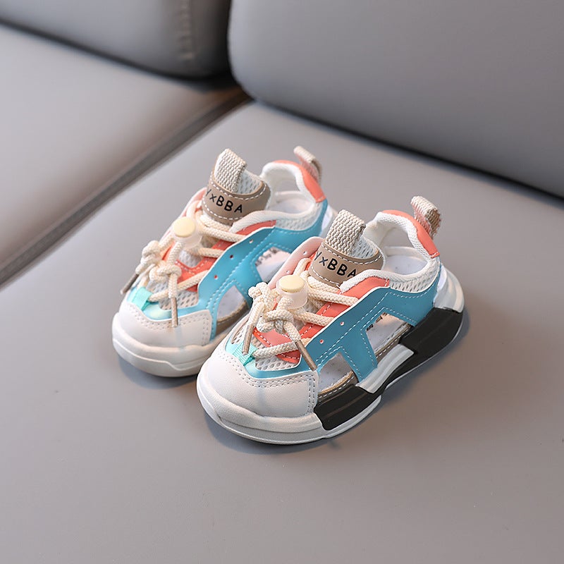 Girls' Sneaker Swivel Button 2025 Autumn New Children'S Torre Shoes Breathable Mesh All-Match Running Shoes Trendy - Image 1